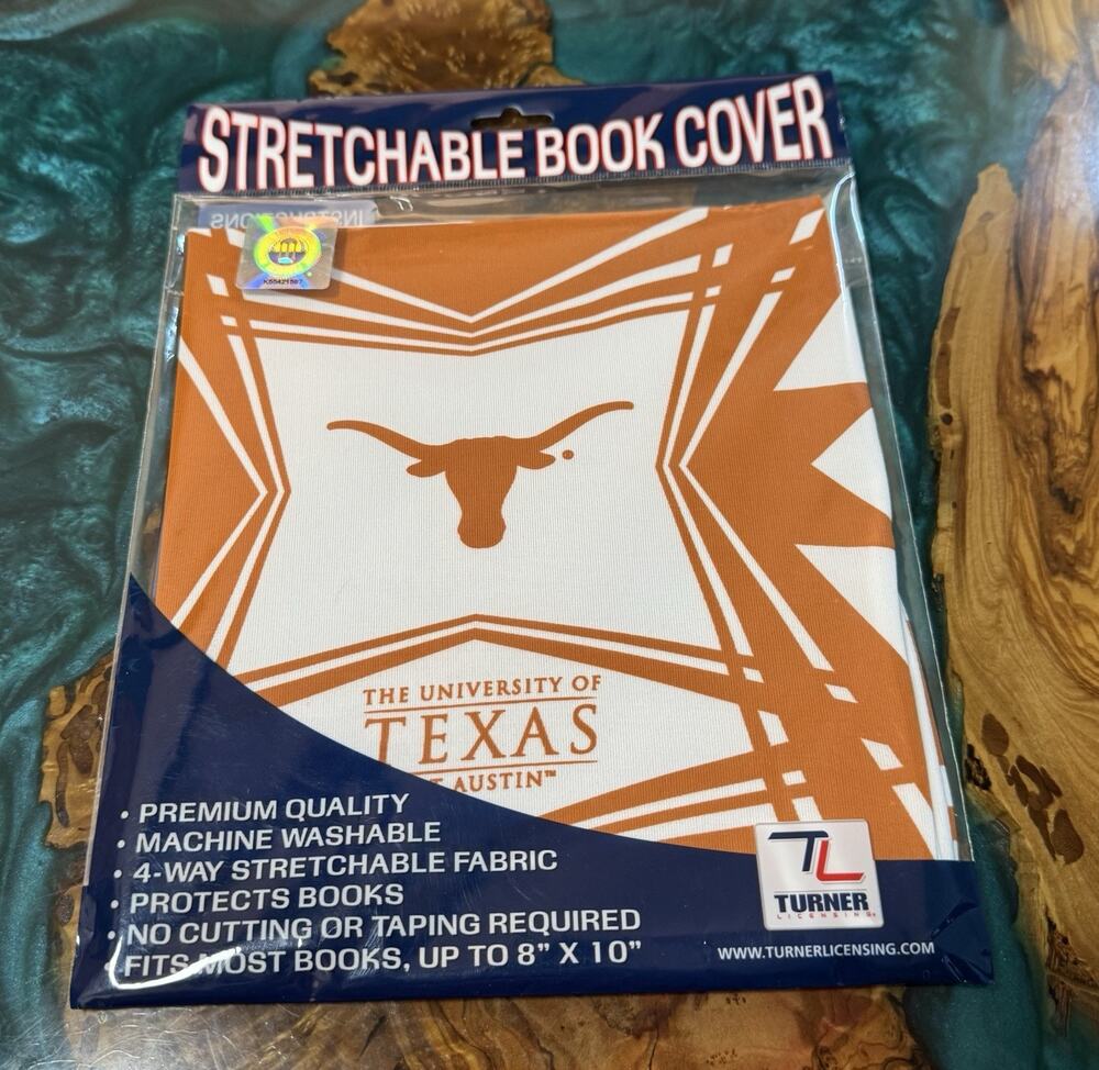 Turner Licensing Stretchable Book Cover Univ Of Texas At Austin Longhorns NWT